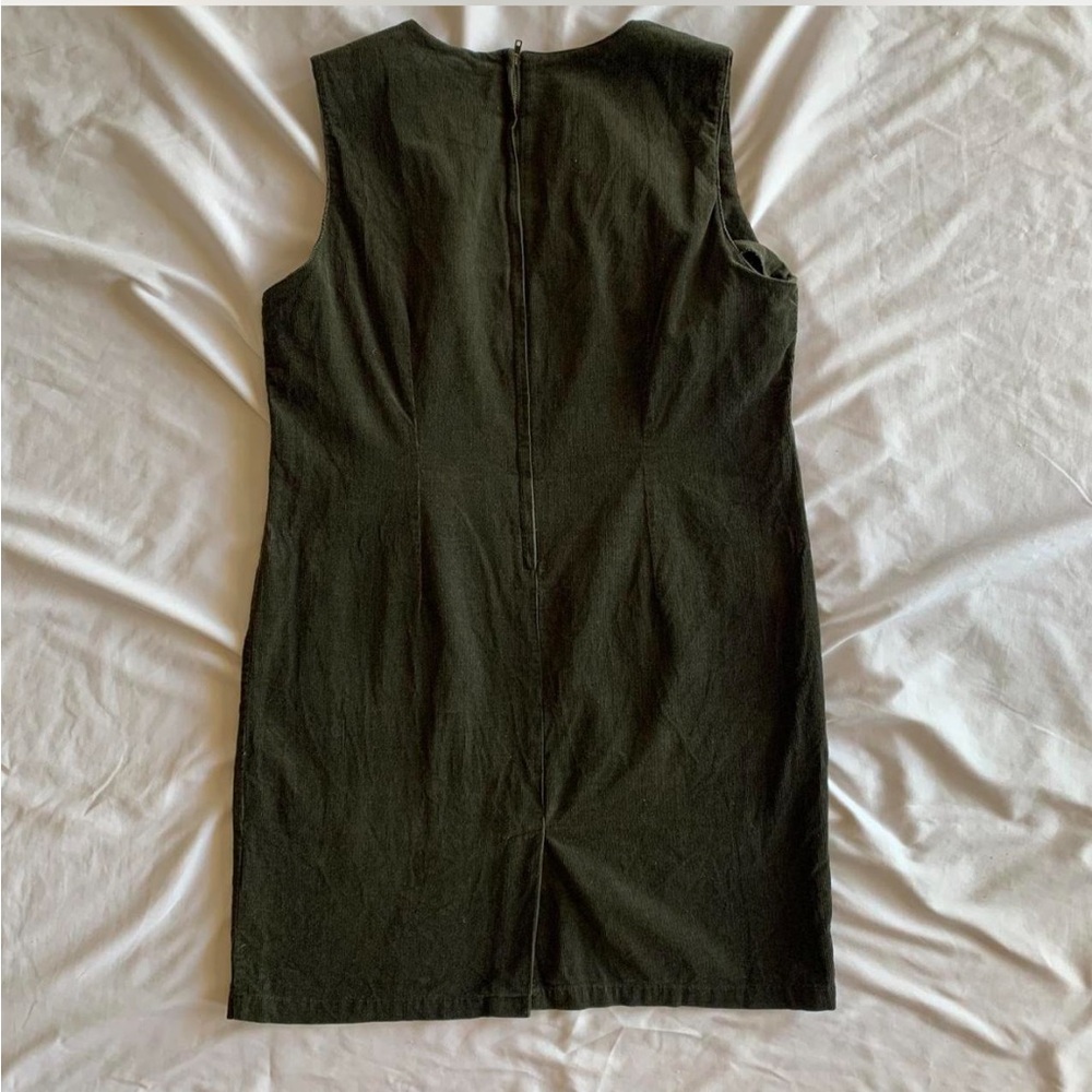 Vintage Green Corduroy Dress - Picture 2 of 6